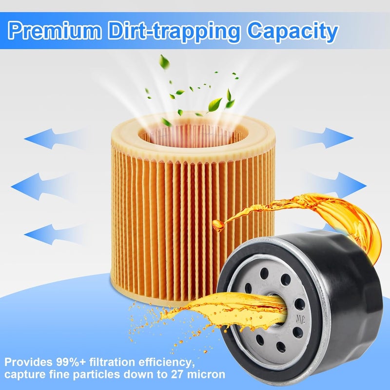 Grngven 492932S Oil Filter 696854 Oil Filter for Lawn Mower, 696854 492932 795890 695396 492932B 492056 842921 Filter Compatible with Kawasaki Kohler Lawn Mower 5076 492056 - Image 2